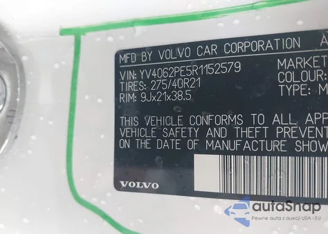 2024 Volvo Xc90 B6 Plus Bright Theme 7-Seater from USA, damaged, VIN YV4062PE5R1152579